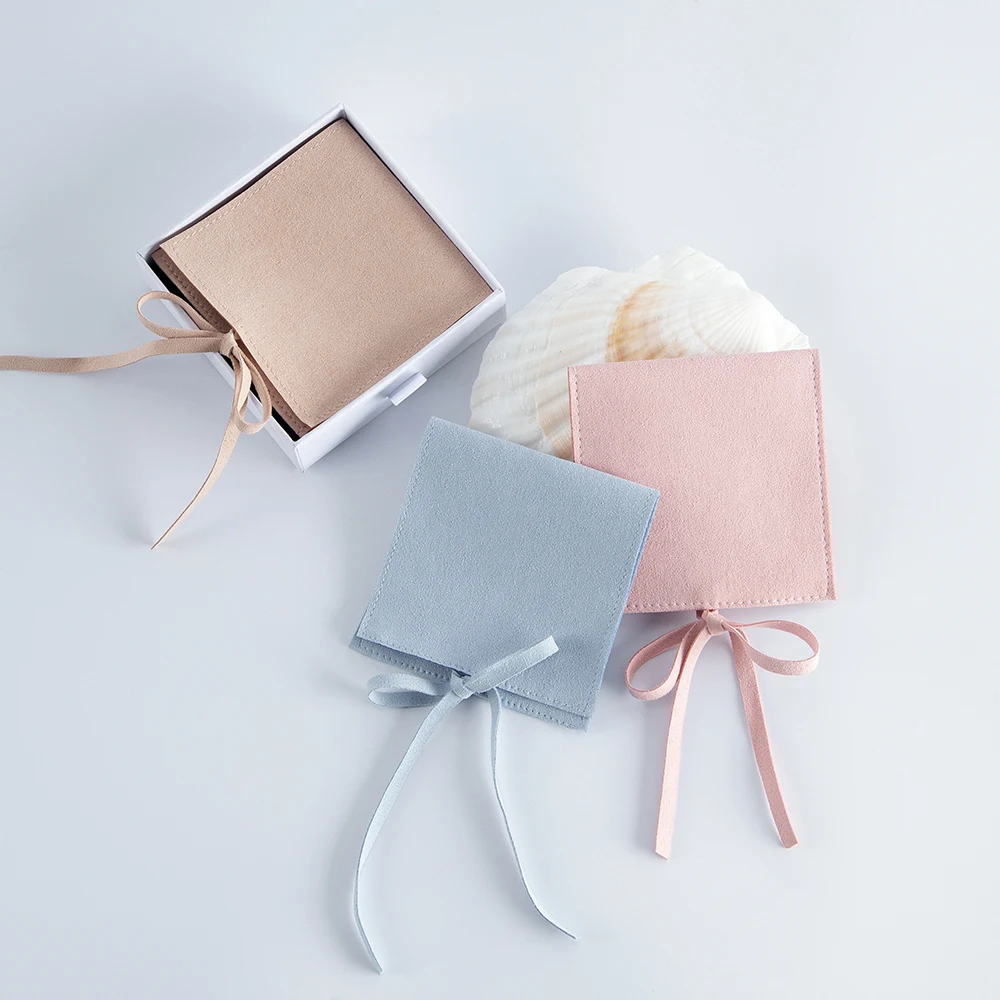 100pcs Microfiber Jewelry Gift Bags Wedding Favors For Guests Bulk Candy Organizer Bag Rings Earrings Cosmetic Packaging Pouch