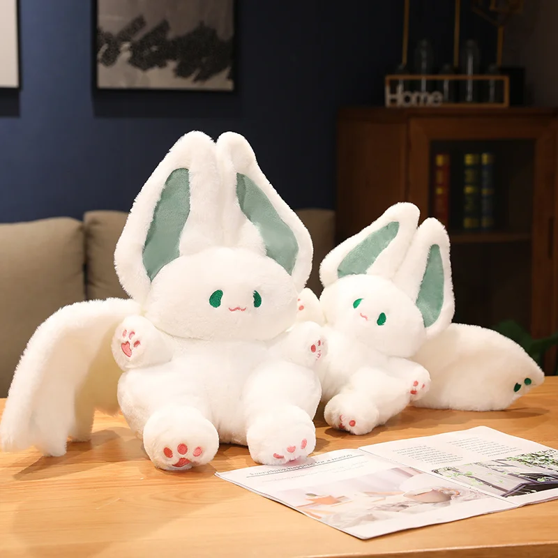 15cm/25cm/35cm Kawaii Bat Rabbit Plush Toys Cute Bat Plush Pendant Keychain Backpack Decor For Kids