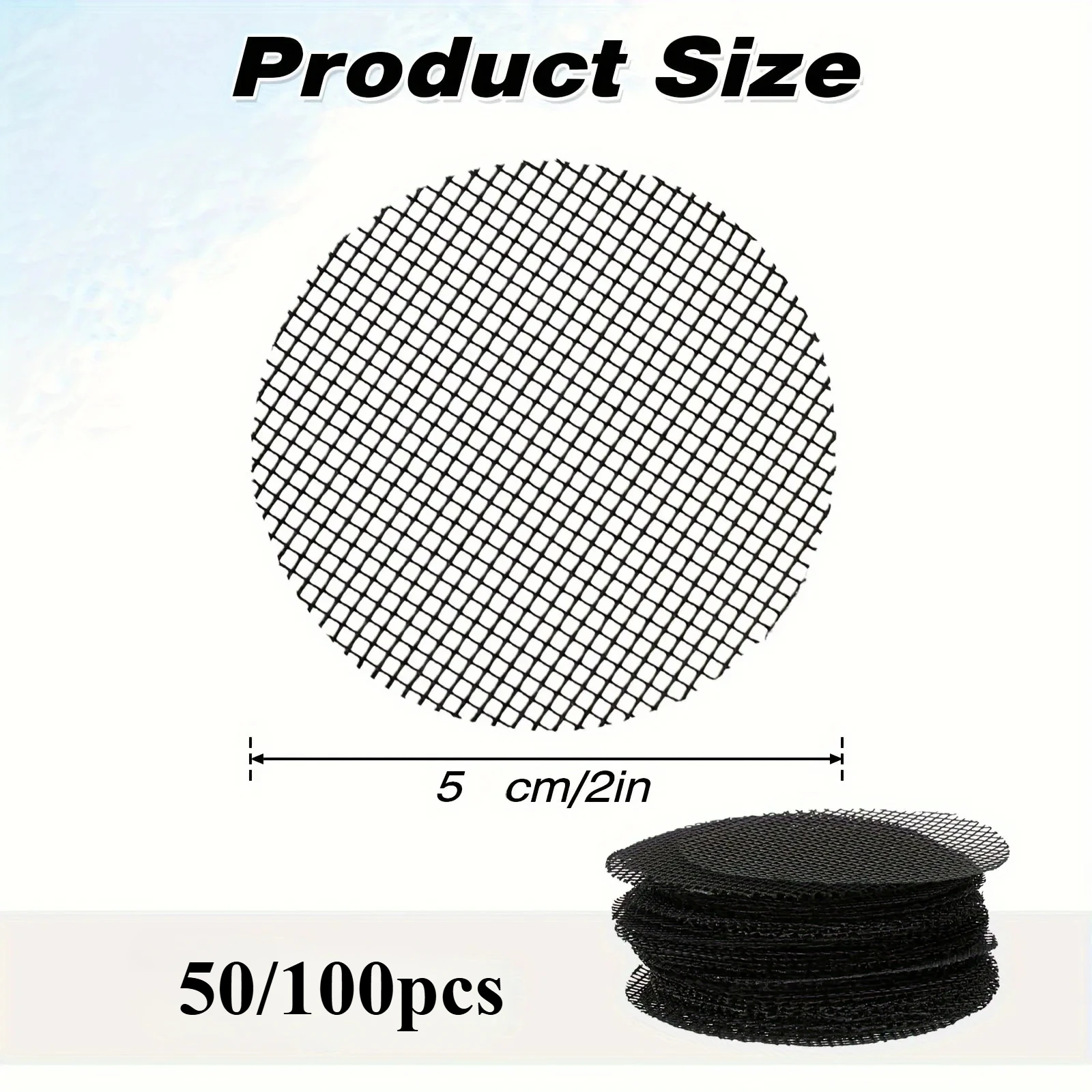 Black Ceramic Flowerpot Gasket Mesh Pad for Breathable Soil