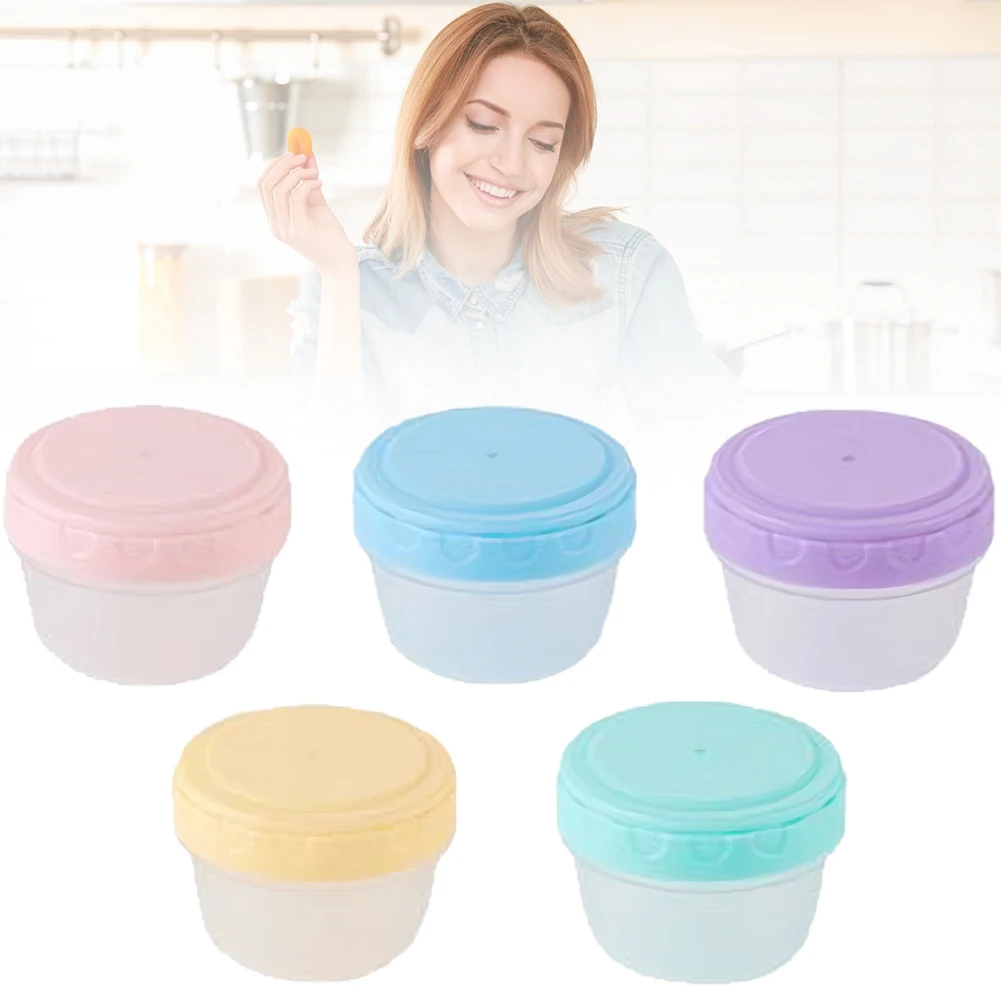 6 Pack Salad Dressing Container with Graduated Line Sauce Container Leakproof Tiny Condiment Container for Lunch Box Accessories