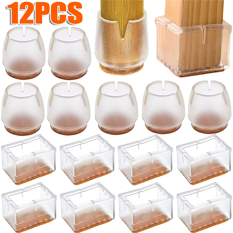 Polymères Transparents En Silicone Pour Pieds De Table Et Chaise, Protection Pour Plancher En Bois, 4 Pièces
