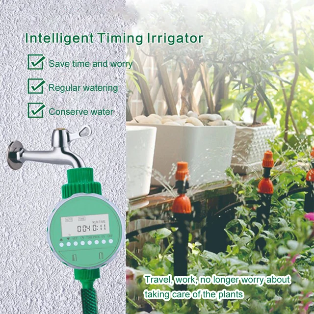 Digital Garden Watering Timer Electronic Automatic Irrigation Controller Intelligence LCD Display Valve Watering Control Device 4