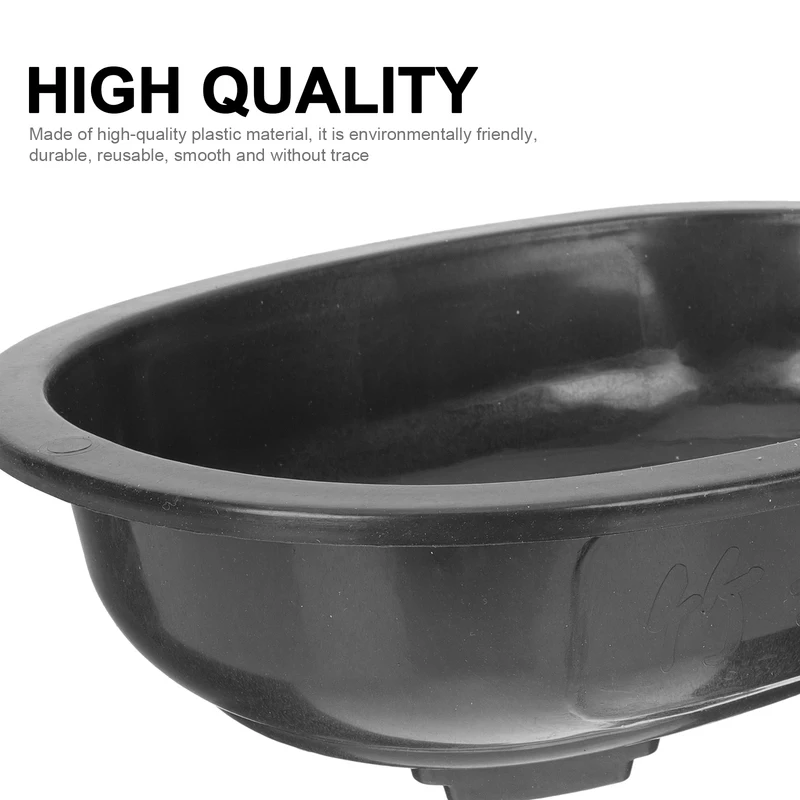 La couleur noire Grands Pots de fleurs en plastique, 6 pièces, Pots de