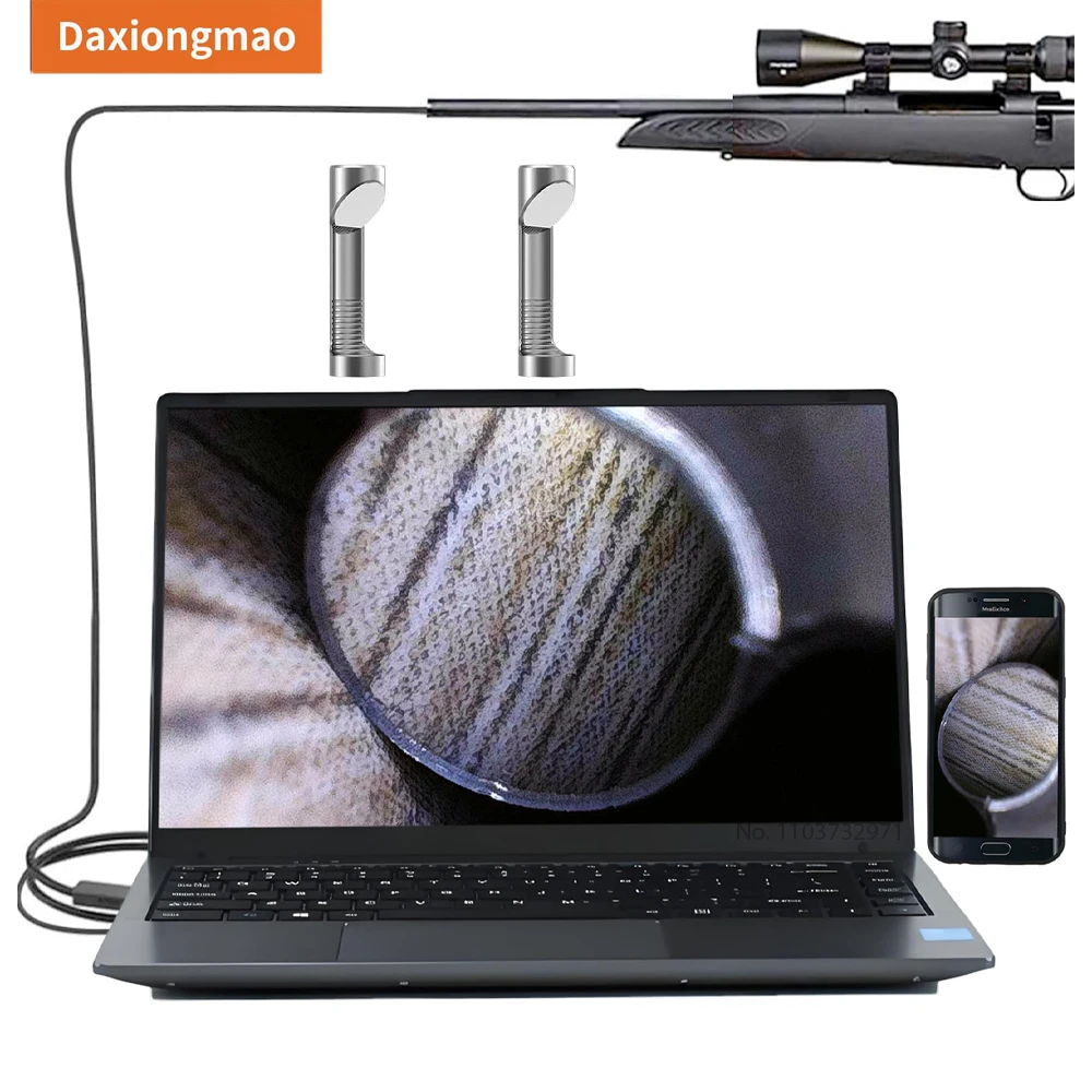 Rifle Borescope Camera 5mm Digital Hunting Cleaning LED Light Fits 0.2-0.3 inch Caliber rifle borescope camera