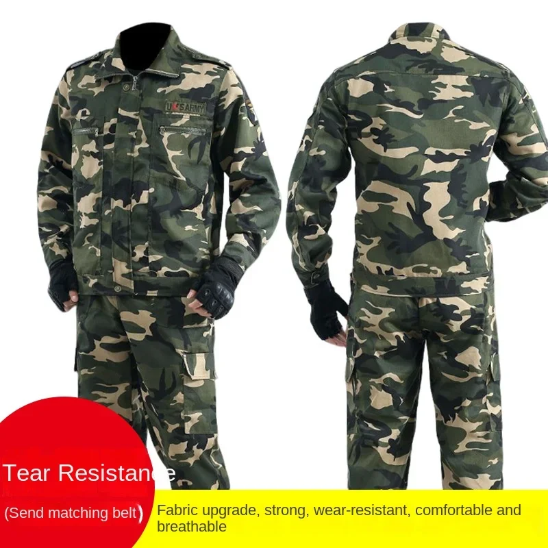 Camouflage Suit, Wear-resistant, Stain Resistant, Labor Protection Work Clothes, Auto Repair, Welding, Loose Coat, Work Clothes