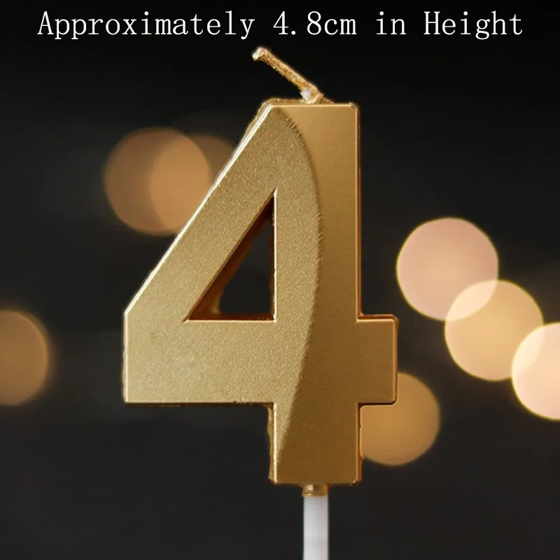 Glitter Crown Design 3D Number Candle for Birthdays and Celebrations