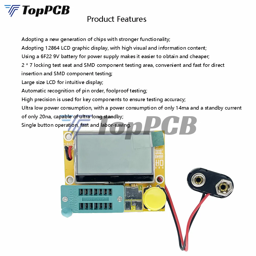 Lcr-T4-Mini Esr Meter Transistor Tester Diodo Triodo Capacità Scr Induttanza Nuovo M12 Dropship
