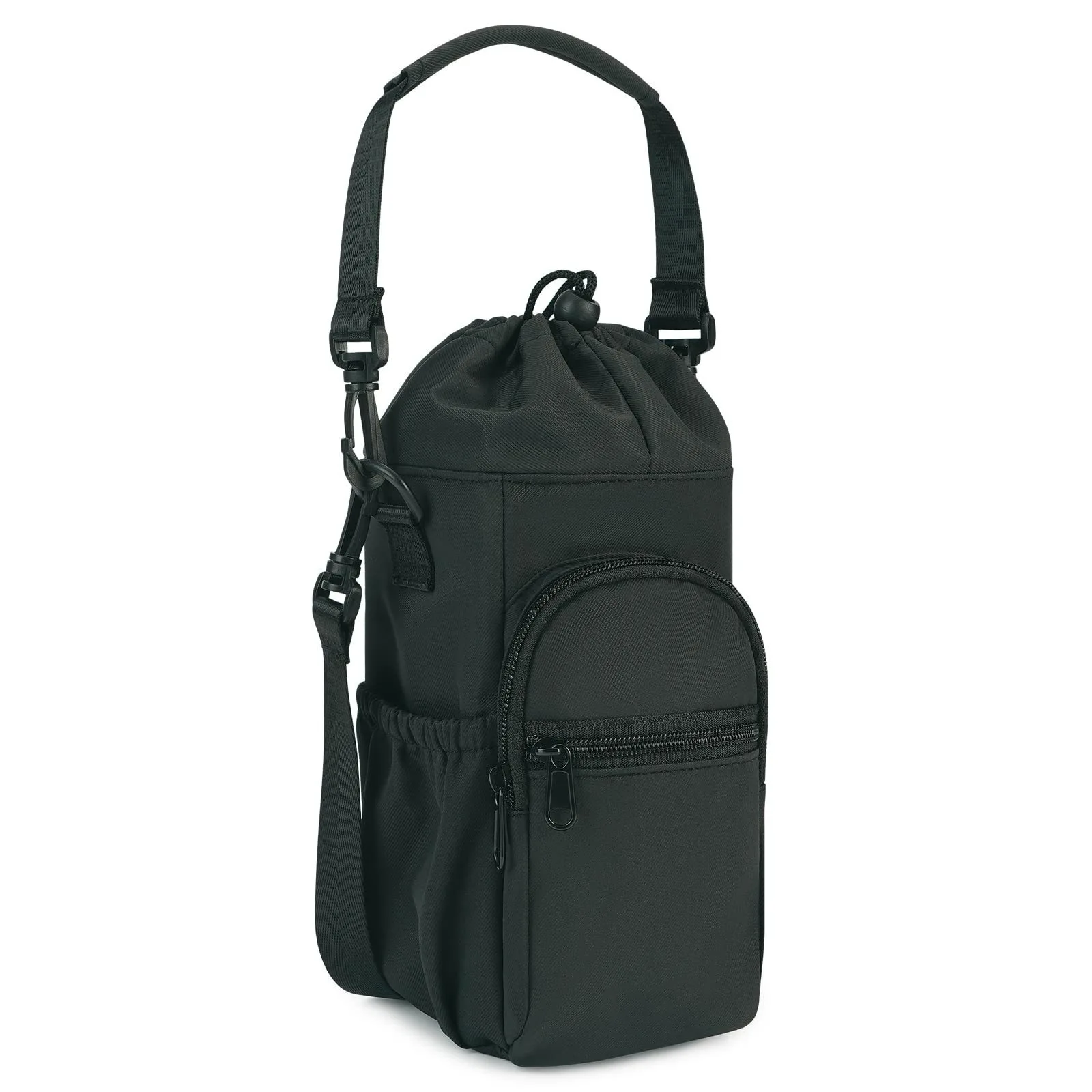 Insulated Water Bottle Carrier Sling Bag with Strap - Outdoor Portable Storage Pouch