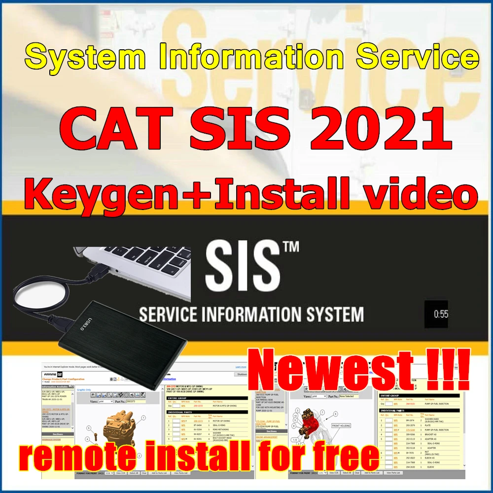 

2021.01 CAT SIS Caterpillar Full Service Dealer Parts Catalog Repair Manuals with keygen for red cat Service Information System