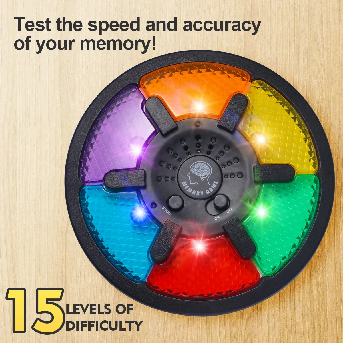Memory Game Toy Machine Handheld Electronic with Light and Sound Puzzle Creative Interactive Training