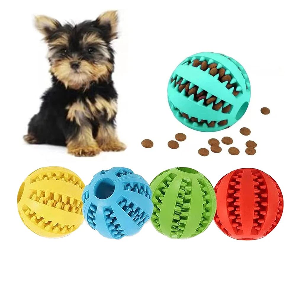 

Dog Toys Rubber Dog Ball for Small Large Dogs Cat Chewing Toys Tooth Cleaning Snack Balls Food Toy for Pet Products 1.96inch/5cm