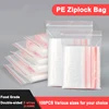 100P Self-sealing Pocket Zipper Lock Plastic Bag Can Be Repeatedly Closed Transparent Storage Fresh-keeping Packaging Bag 0.05mm 1