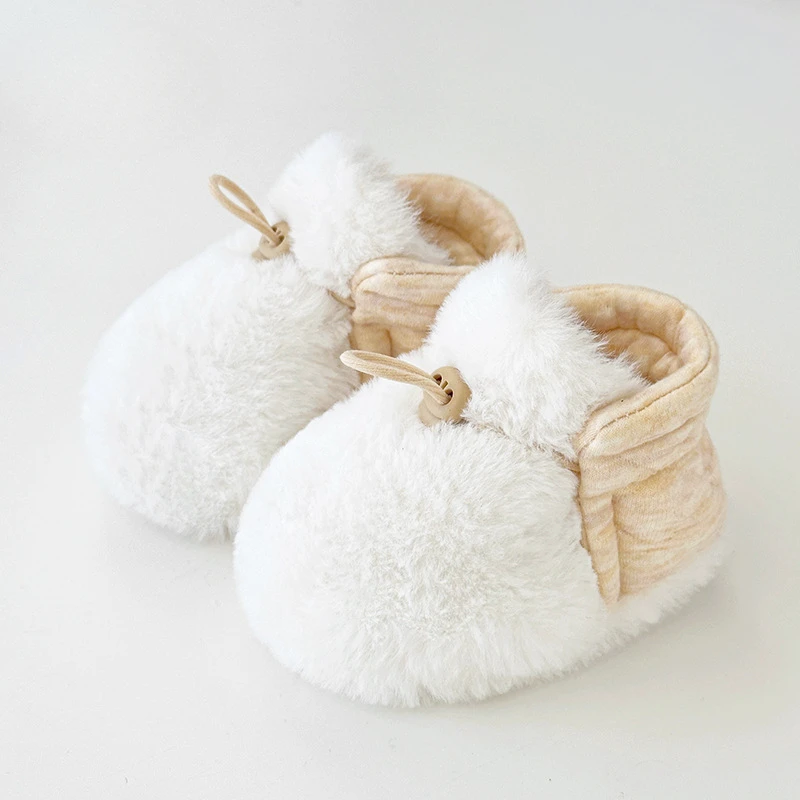 Warm Infant Toddler Crib Soft Comfortable Infant Girls Boys Anti-Slip Socks Slipper Newborn First Walkers Shoes for 0-1 Year Old 6