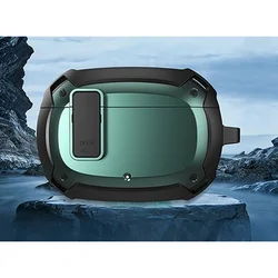 Rugged Shockproof Earbud Case with Keychain and Switch Buckle Accessory Cover for Beats Studio Buds (Green)