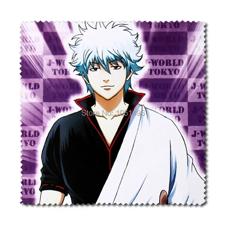Anime Gintama Sakata Gintoki Flannel Glasses Clean Cloth Okita Sougo Sadaharu Eyewear Accessories 1pc