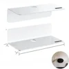 Acrylic Wall Mount Floating Shelves No-Drill Hanging Rack Kitchen Bathroom Display Hanger 2024 Latest Organizer Clear Storage 2