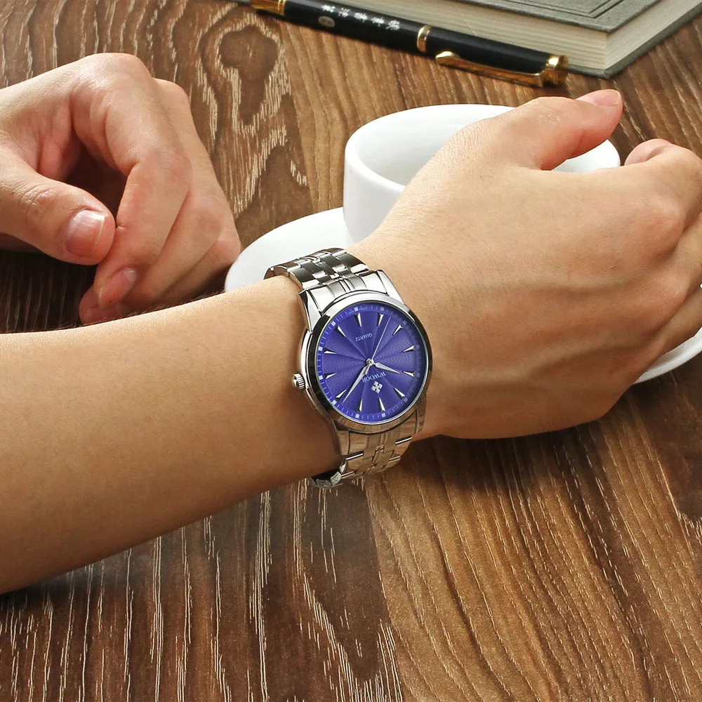 WWOOR Luxury Brand Exquisite Watch For Men Casual Minimalist Waterproof Stainless Steel Quartz Men's Watches Reloj Hombre Gifts
