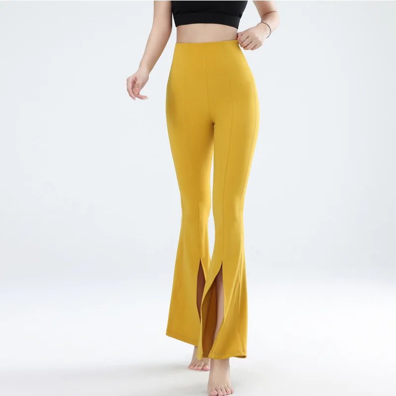Flare Leggings Yoga Pant Women High Waist Wide Leg Pants Women Gym Workout Fitness Sports Black Flared Pant Latin Dance Trousers