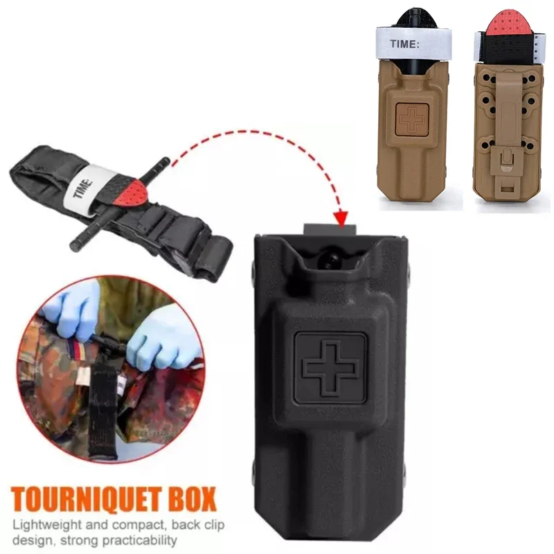 Tourniquet Kit Outdoor Emergency Tourniquetrats for Blood Tactical Tourniquet Cat Storage Box Bag MOLLE Medical Package Kit Trauma First Aid