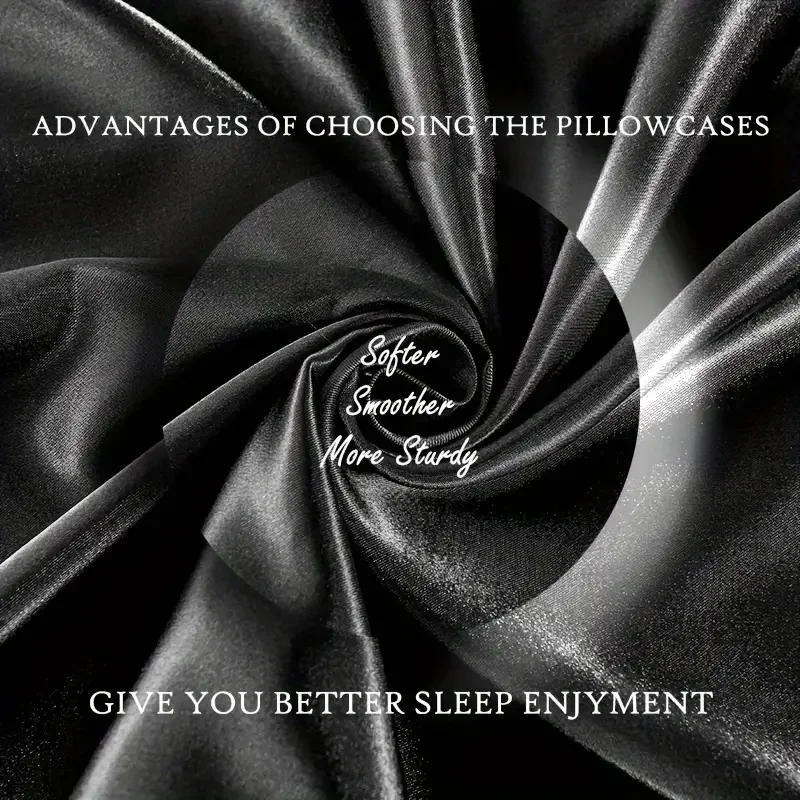 Set of 2 Luxurious Silk Satin Pillowcases - Camel, White, and Black Options