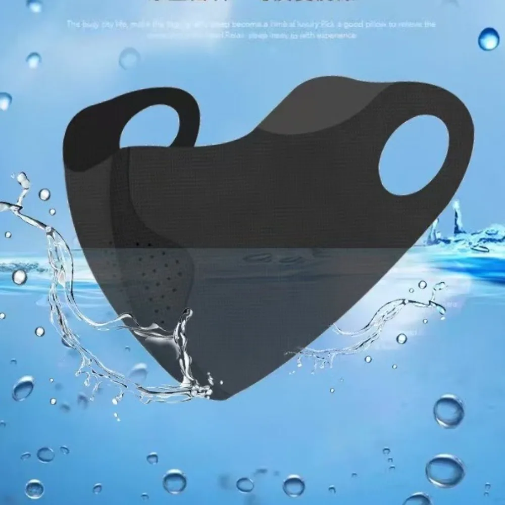 New Breathable Ice Silk Mask Anti-UV Dustproof Sunscreen Mask Washable Face Veil Gift