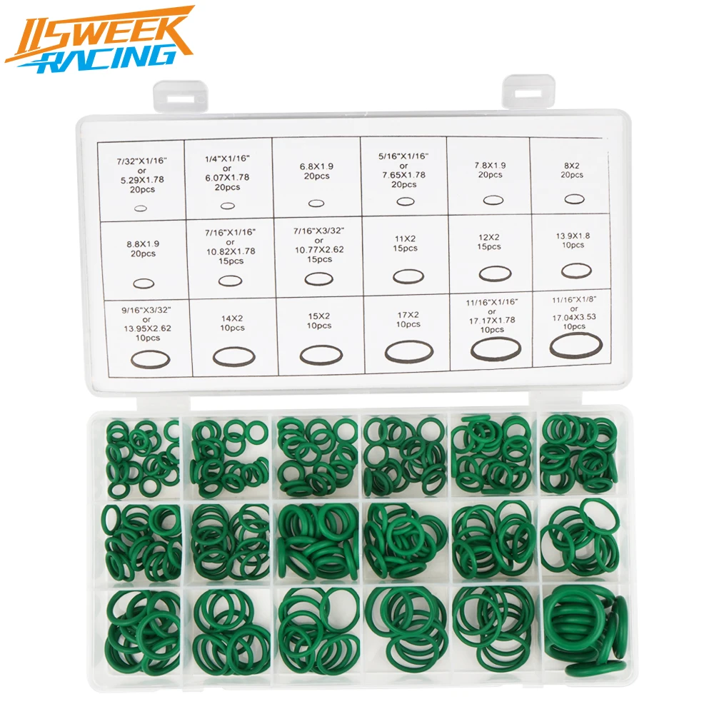 270pcs Rubber O Ring Kits 18 Sizes Sealing Gasket Washer Made of