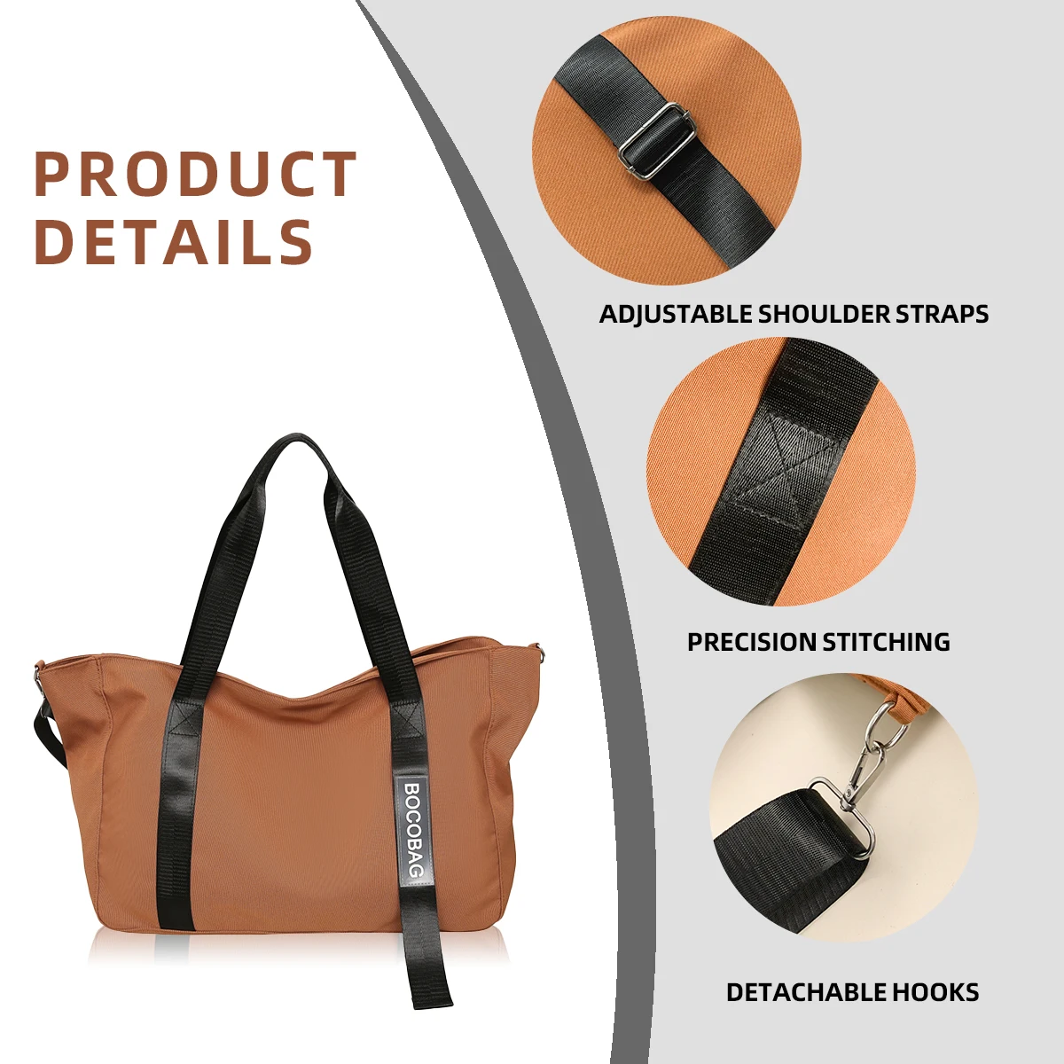 Short-Distance Travel Bag for Women, Lightweight Fitness Large-Capacity Men's Business Trip Storage Bag, Hand Luggage Bag, Shoulder Bag, Tote Bag, Hiking and Outdoor Use