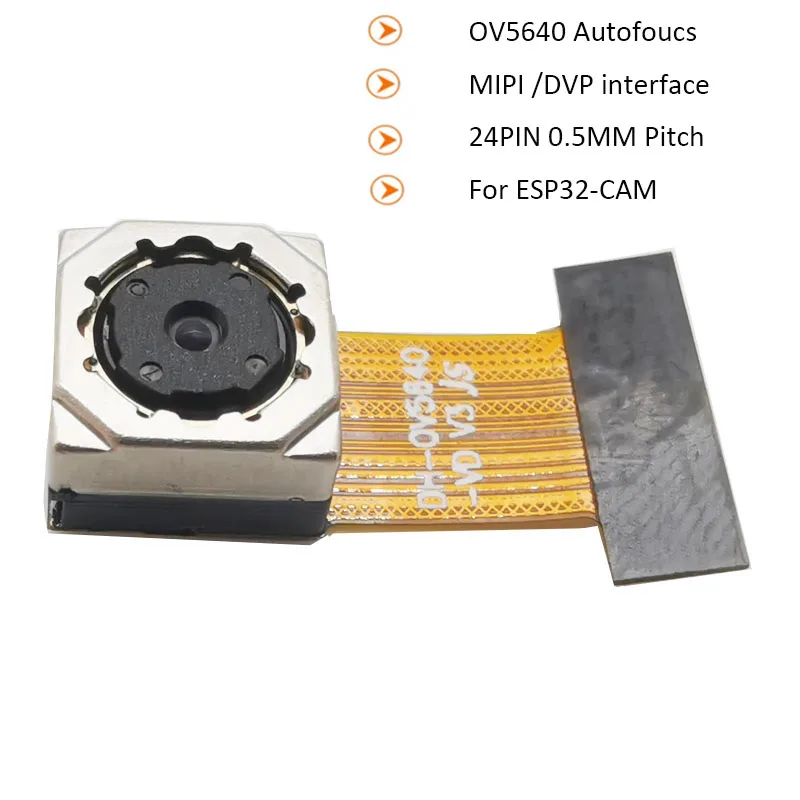 Camera Module OV5640 Camera Module for ESP32-CAM Soft Board 5 Million Pixels High Definition Auto Focus 70 Degree 24PIN 0.5MM Pitch