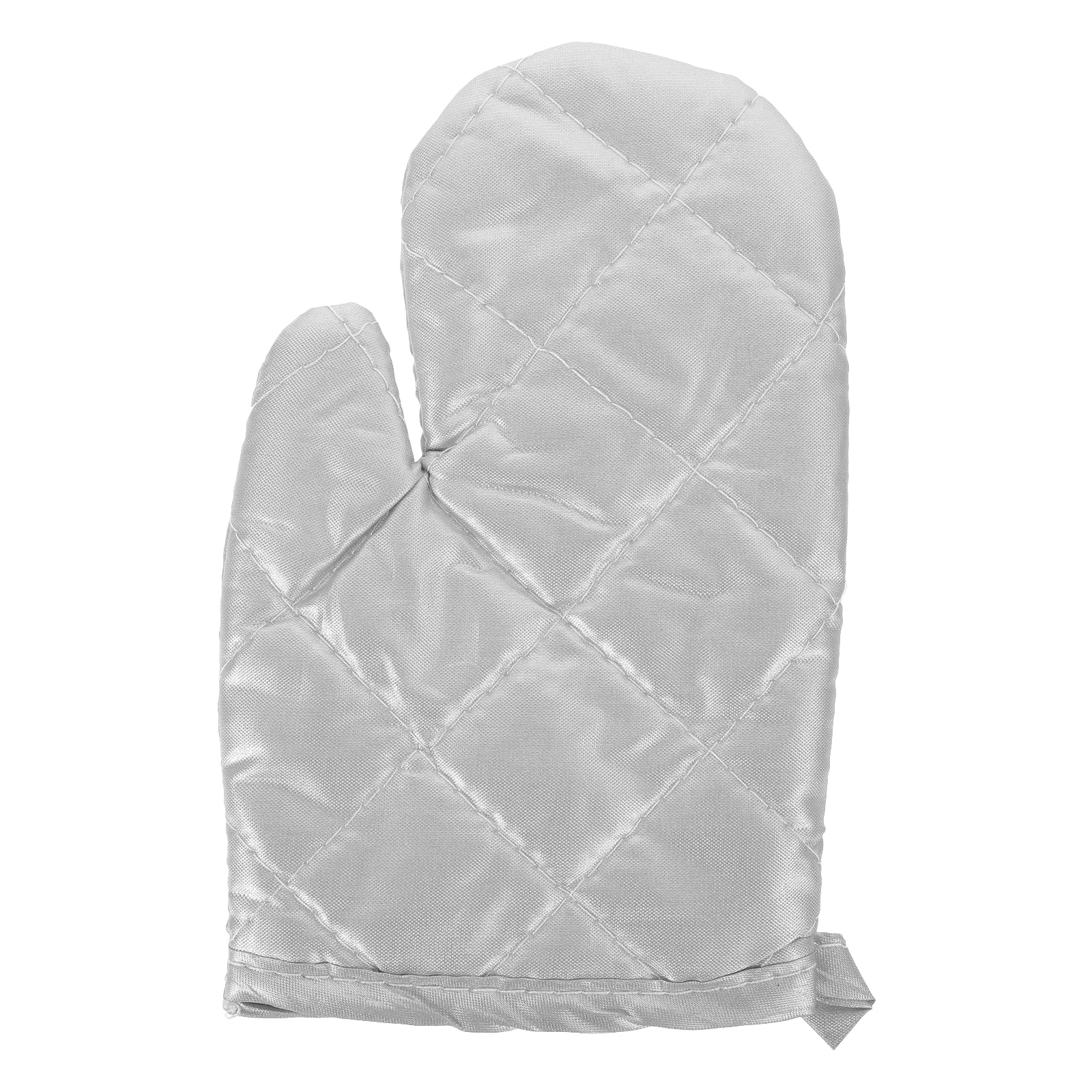 

Anti Scald Gloves Mittens for Kitchen Set Silver Coated Lanyard Canvas Hanging String