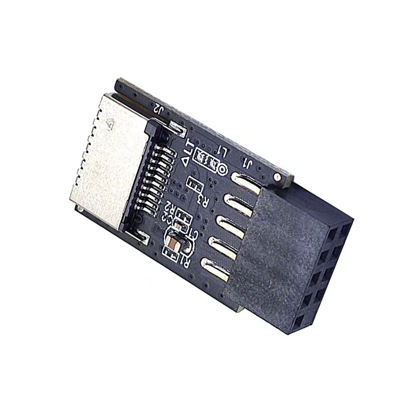 Placa-mãe usb2.0 9pin para TYPE-C A-KEY conector frontal conversor usb3.2 TYPE-E interface adaptador de cabeçalho