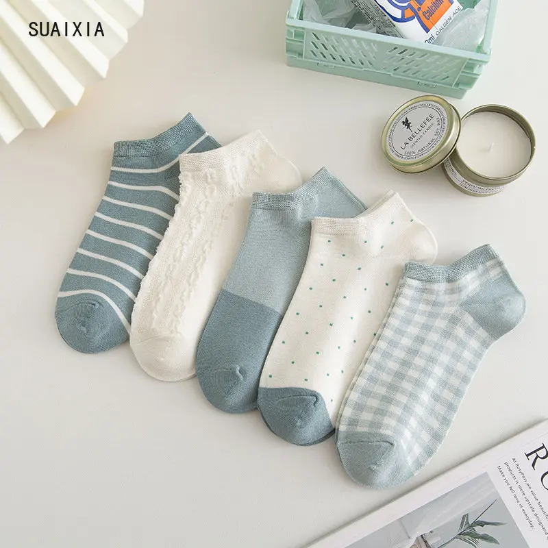 

New Socks Children's Socks Spring and Summer Thin Cotton Socks Low Waist Shallow Mouth Socks Boat Socks Female