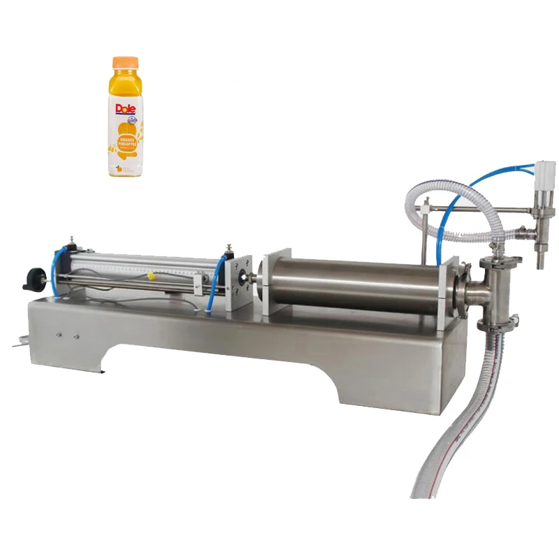 

10-1000ml Semi Automatic Pneumatic Liquid Wine Filling Machine Commercial Horizontal Piston Beverage Filler Juice Packager