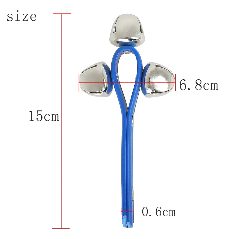 Hand Held Rattle Bell Tambourine ABS Plastic Handbell Percussion Instrument Musical Toy KTV Party Kids Shaker Game Birthday Gift