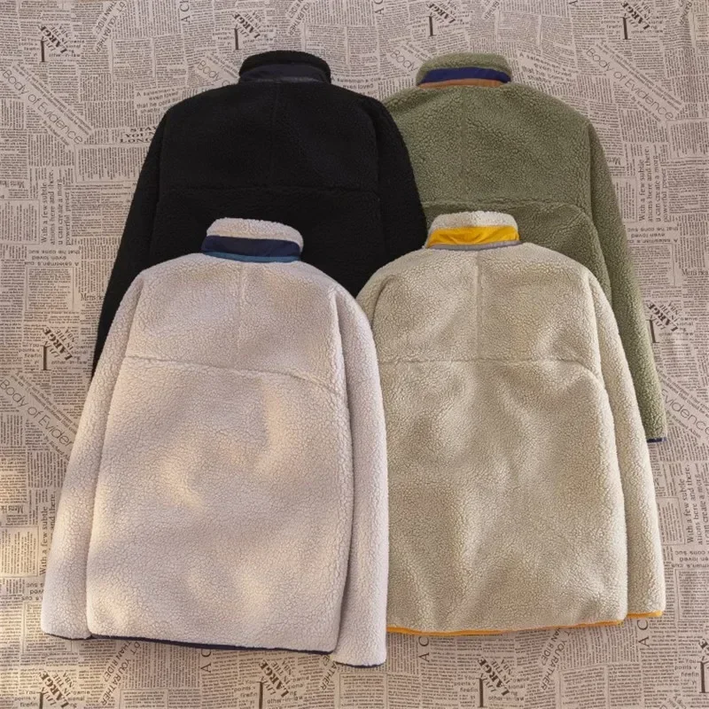 Winter Men Outdoor Sweater Lamb Fleece submachine jackets Down jackets Male Windproof Coldproof Warm Comfortable Outerwear 2