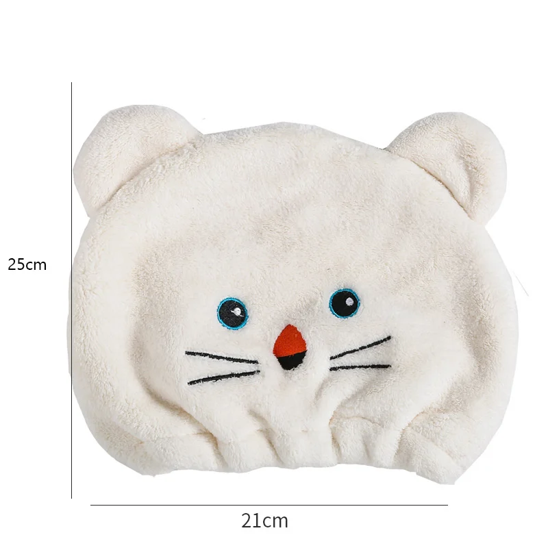 Kids Shower Cap Cute Hair Wrapped Bath Drying Towels Ultra Soft Microfiber Quick Dry Hat Turban For Children Bathroom