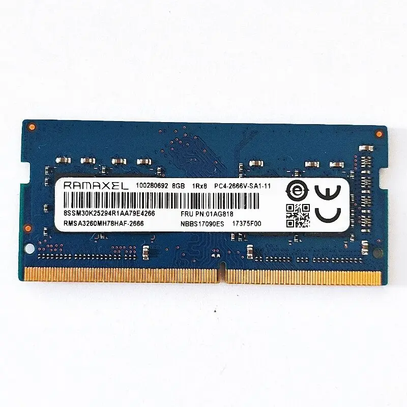 Description Picture 2 of itemRAMAXEL RAMS DDR4 8GB 2666MHz Laptop memory ddr4 8gb 1RX8 PC4-2666V-SA1-11 SODIMM 1.2V 260PIN