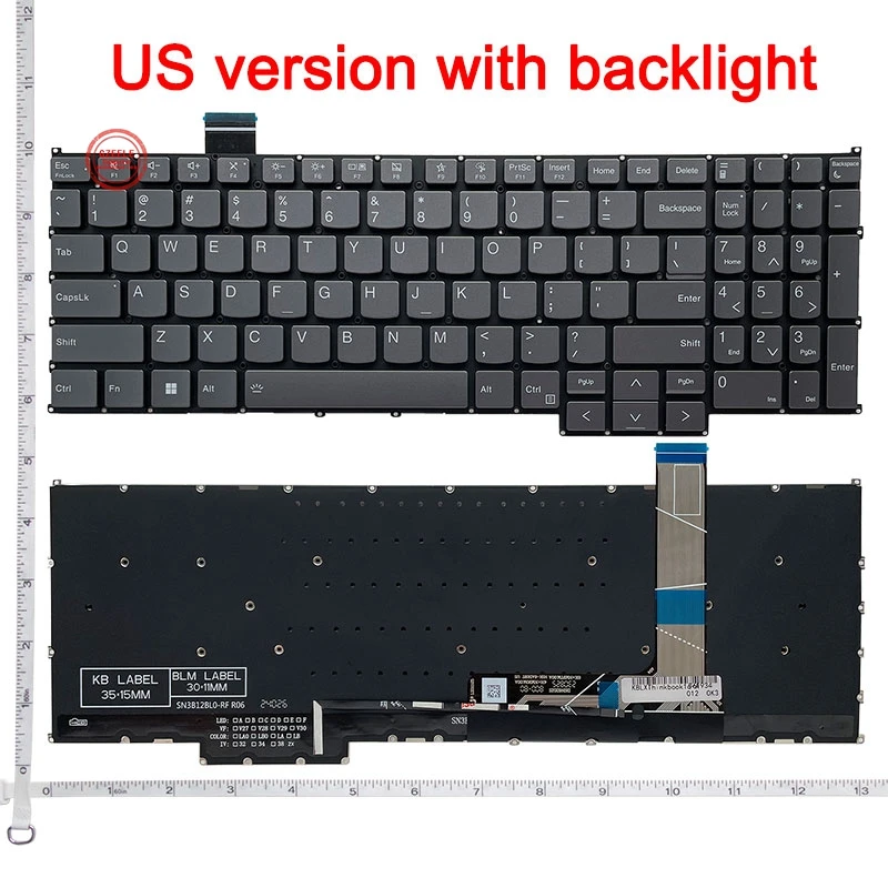 Фото Клавиатура US для ноутбука Lenovo Thinkbook 16 + 16p G4 IRH IRL/16 G5 + IRH/16 G6 IRL с подсветкой №1