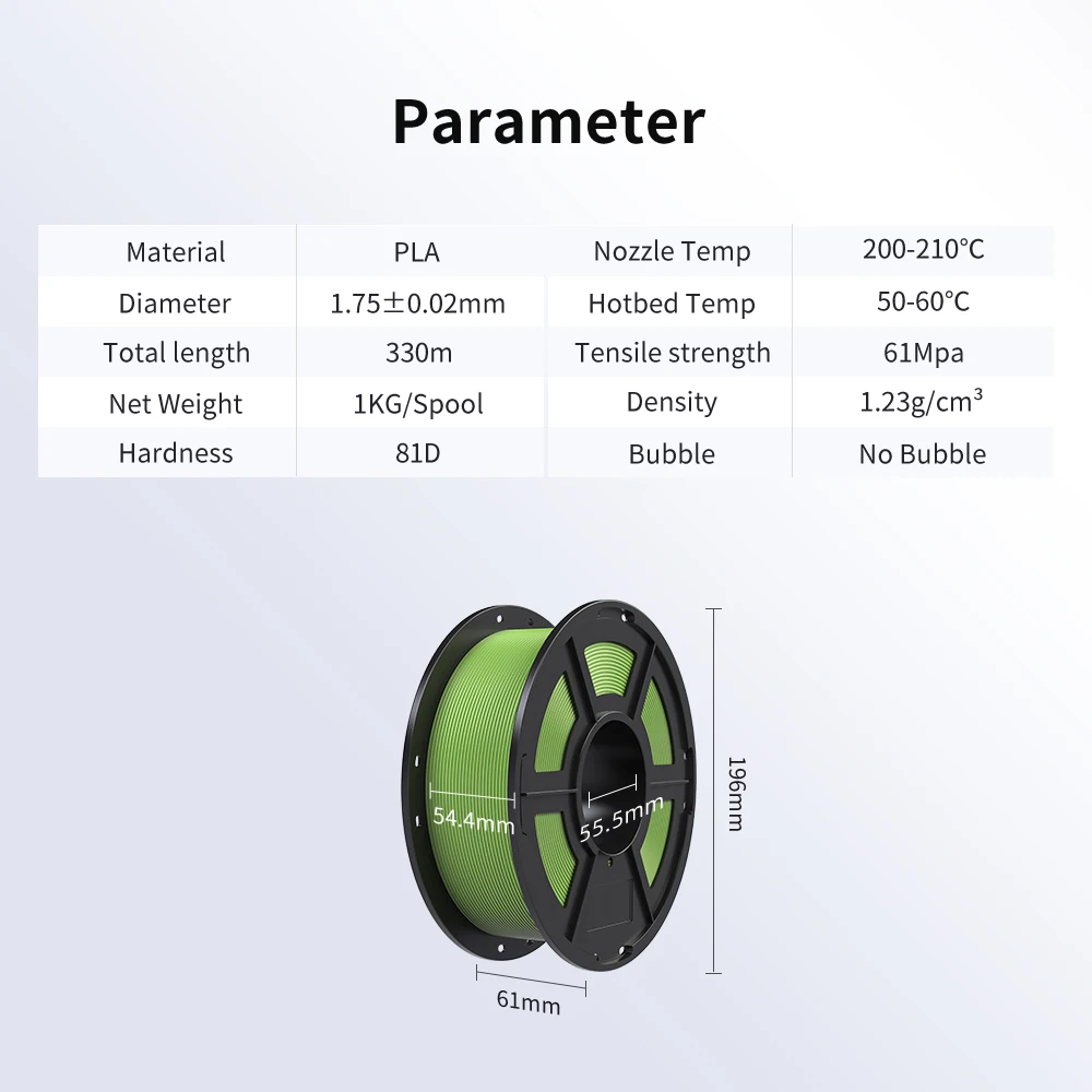 ANYCUBIC 3D Printer Filament PLA Multicolour 1.75mm Eco-friendly Plastic Rubber Material For FDM 3D Printer K3 Combo S1C