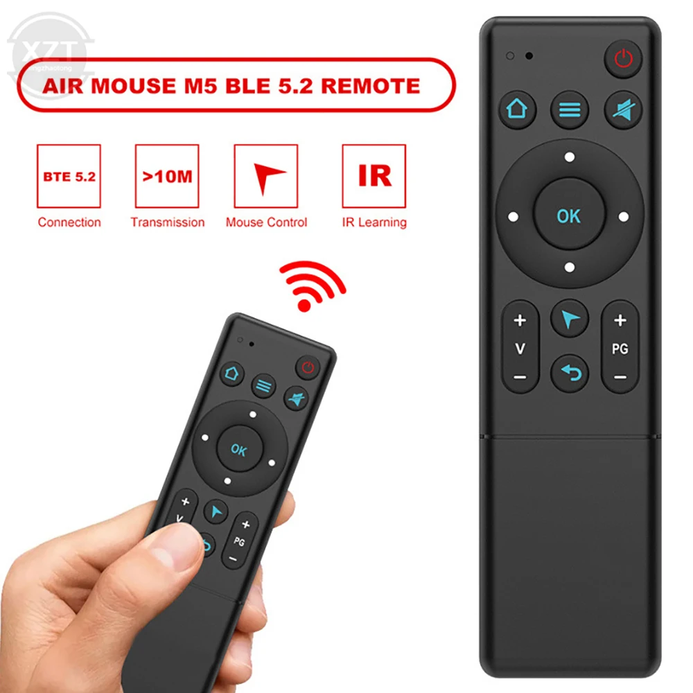 

M5 Bluetooth 5.2 Air Mouse Wireless Infrared Learning Remote Control For Smart TV Box TV Projector And PC Smart Home