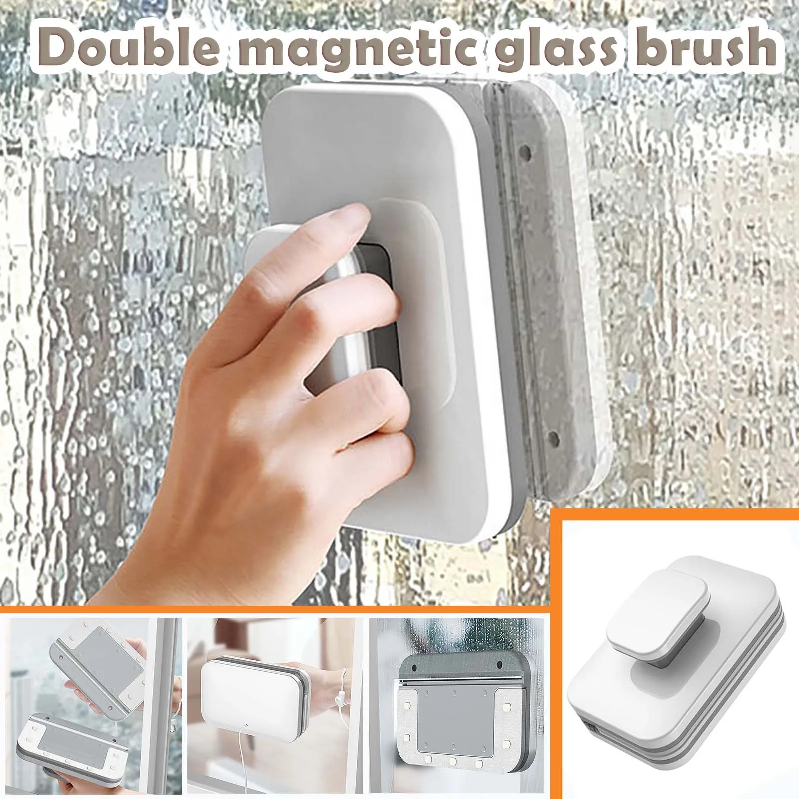 Double-Side Magnetic Window Cleaning Brush