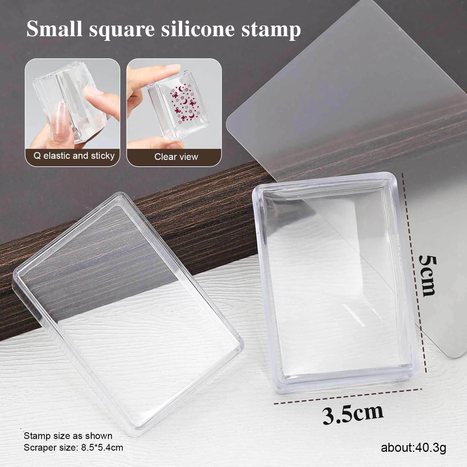 스퀘어 네일 아트 스탬핑 플레이트 키트 프렌치 매니큐어 투명 실리콘 폴리쉬 스텐실 템플릿 씰 스탬퍼 스크래퍼 네일 도구