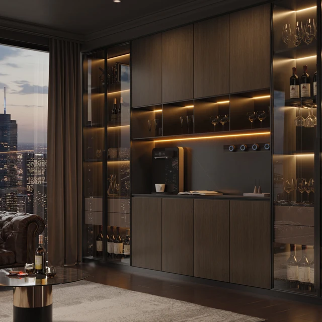 Prabangios medinės spintelės