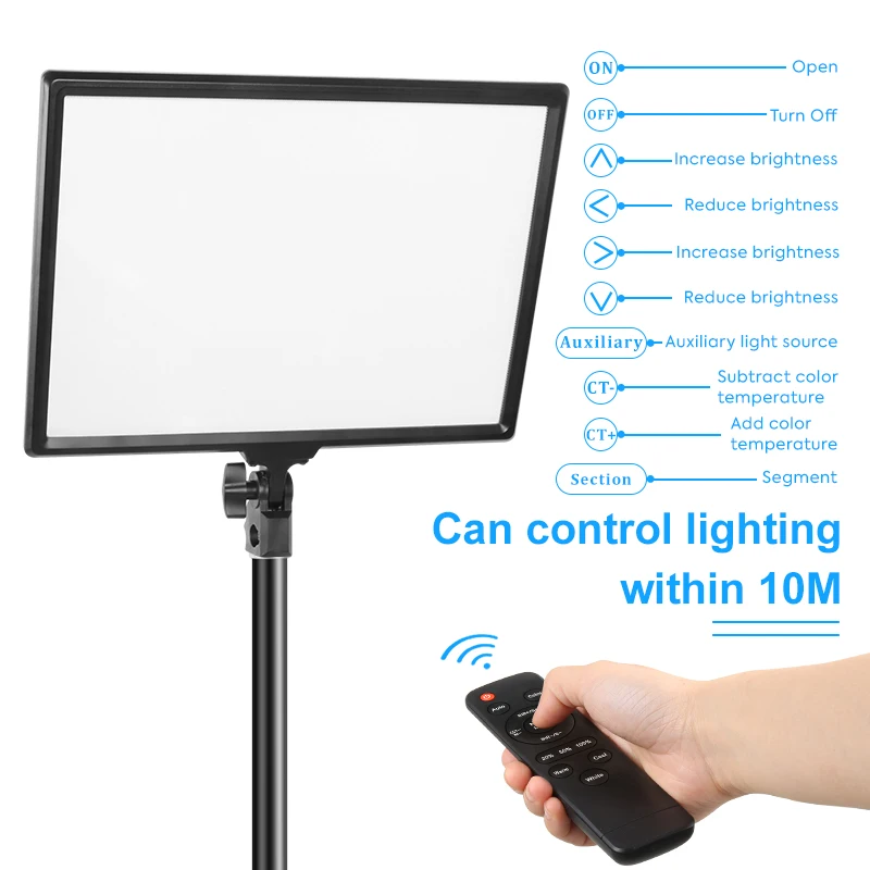 17in Led Panel Video 90w Ring Light Board Cold/Warm Photo Studio Kit With Remote Control For Photography/Makeup Manicure Light 6