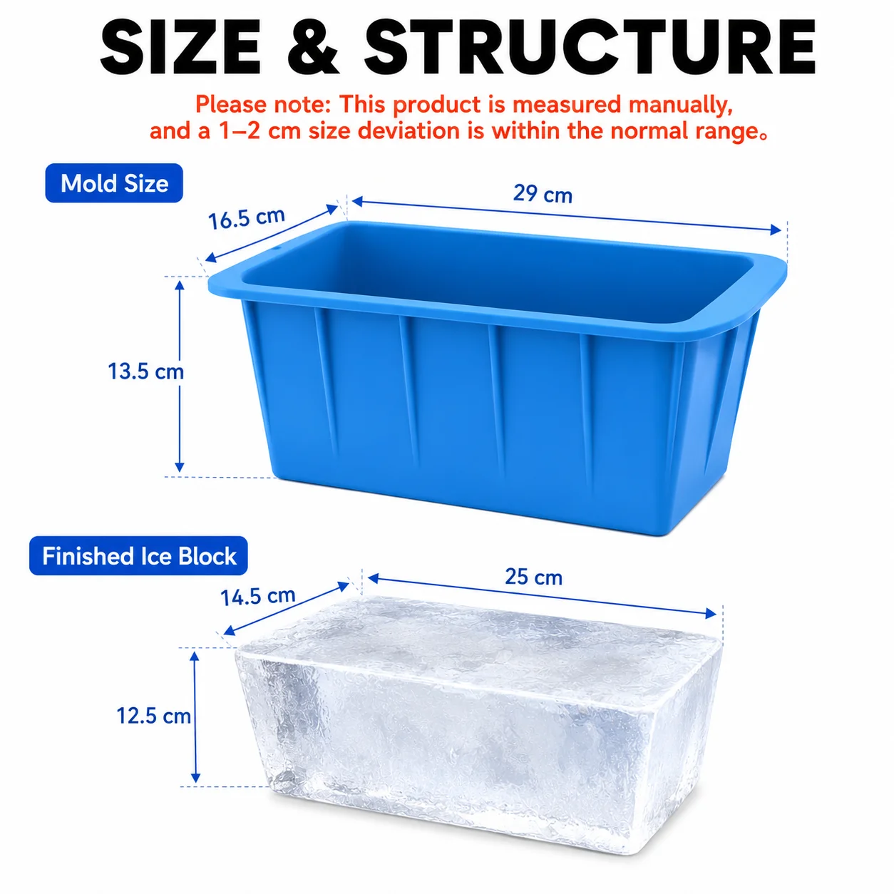 Extra Large Silicone Ice Block Mold Giant Ice Maker For Ice Bath Cold Plunge Tub Accessories And Camping Coolers Chiller