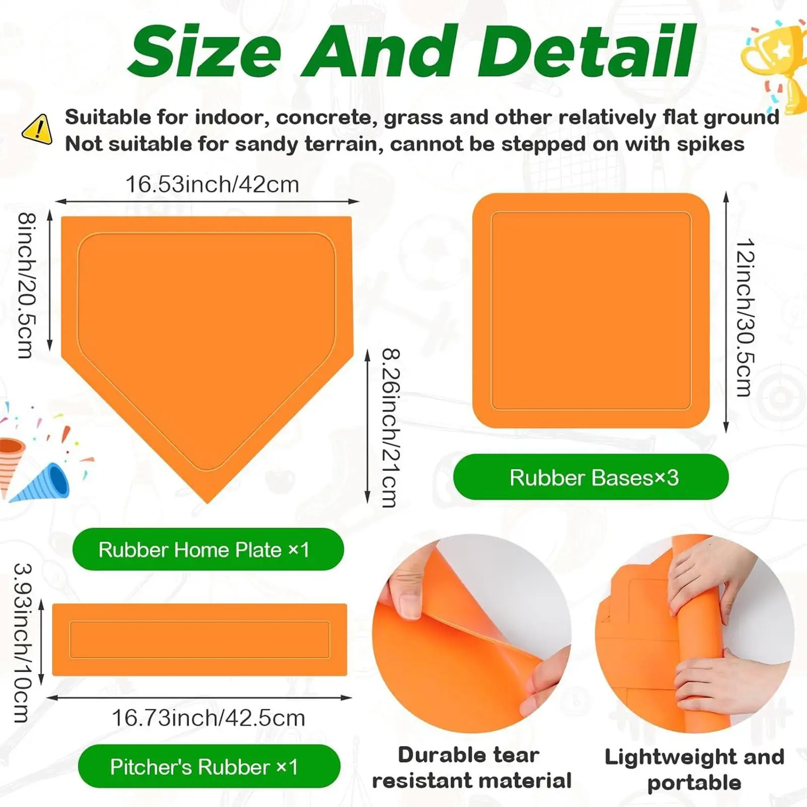 5-Piece Baseball Softball Base Set 6