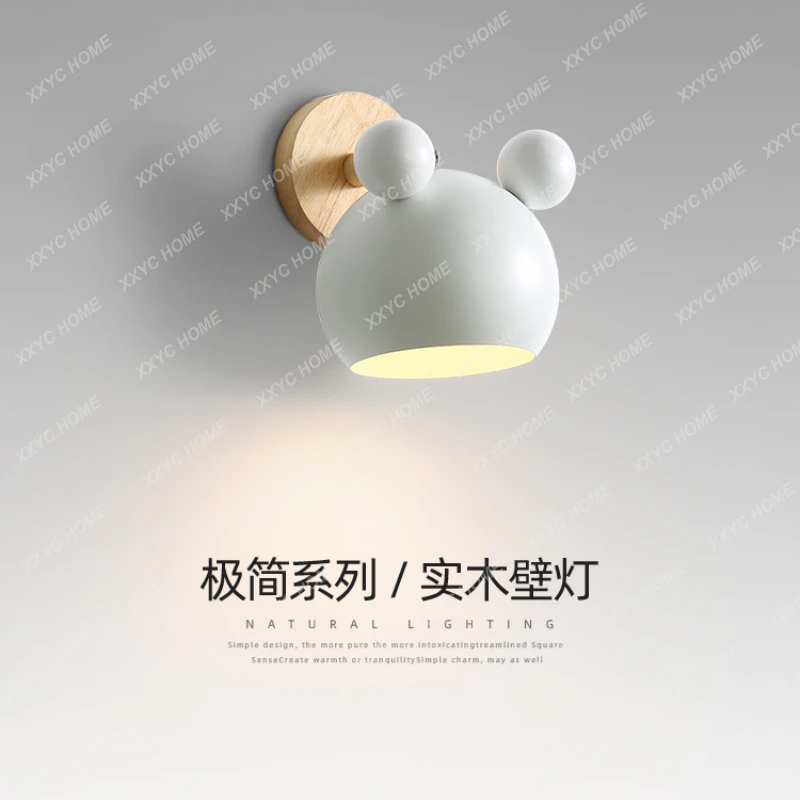 

Modern Minimalist Log Wall Lamp Bedroom Wall Lamp Children's Room Wall Lamp