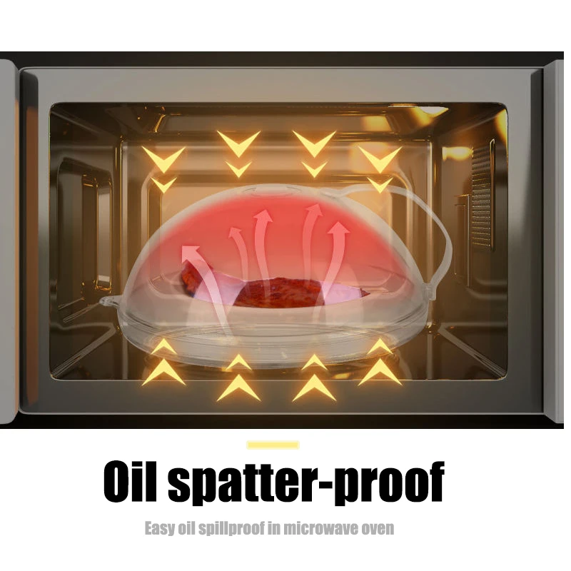 Anti Splatter Heating Sealing Cover Lid with Steam Vents Fresh-keeping Plate Bowl Cover Stackable Microwave Splatter Lid microwave cover
