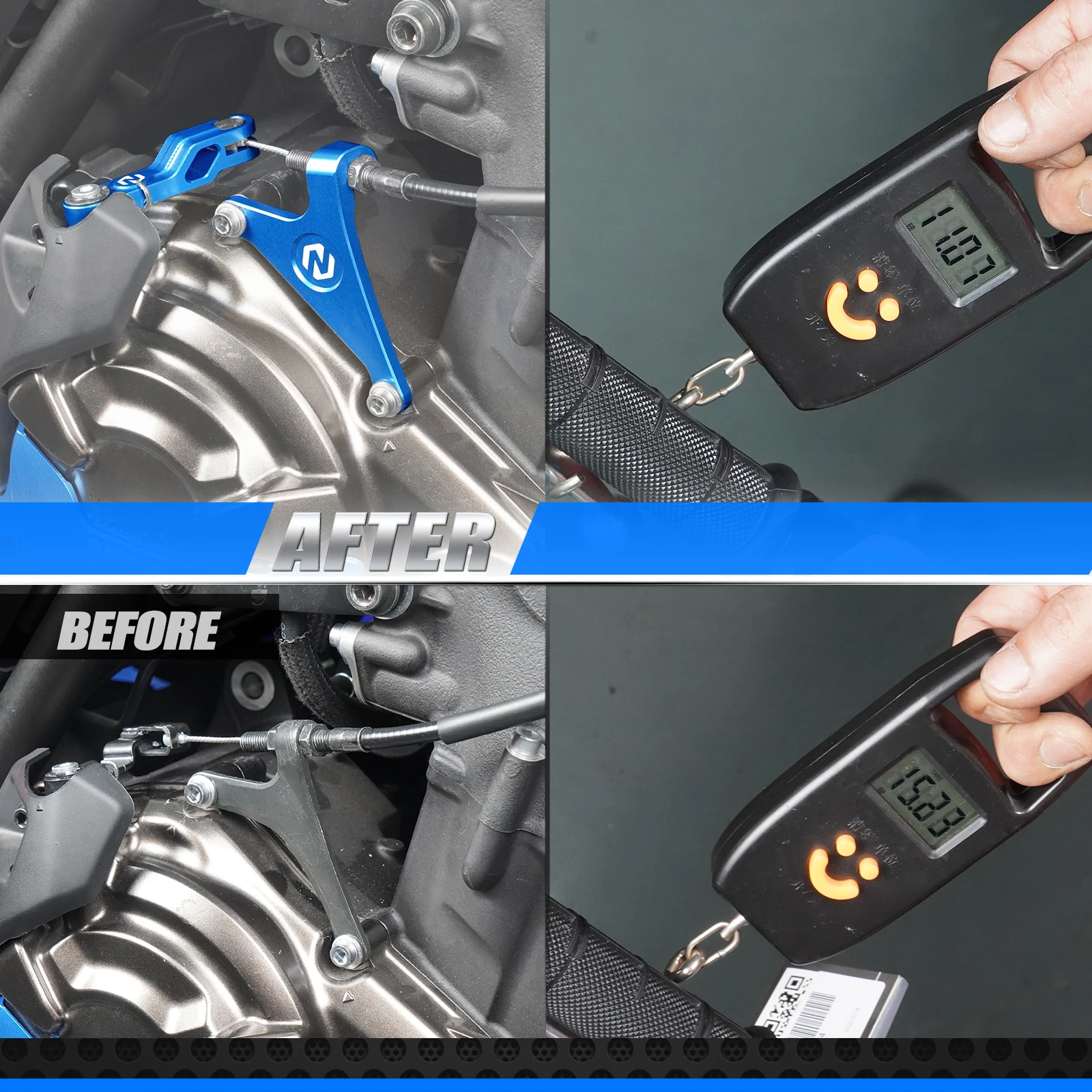 NICECNC Für Yamaha Tenere 700 T700 2019–2024, Kupplungsarmhalterung, Schaltstabilisator, Tenere 700 World Raid 2022 2023 MT07 2018–2022 – Detail 3