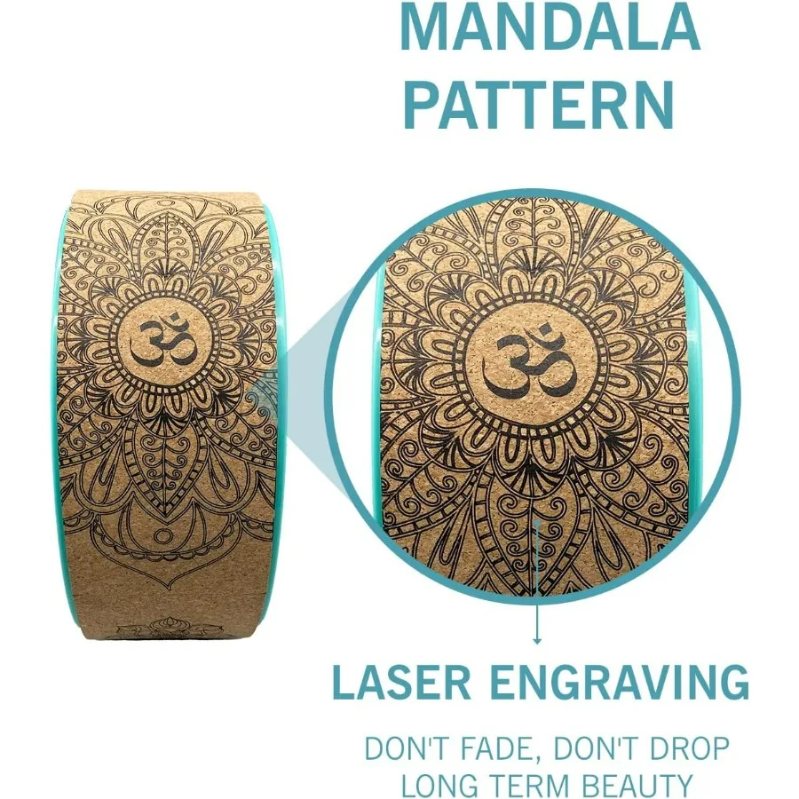 Yoga Wheel 13" with Most Detailed Book Step by Step Guide on How to Do 30+ Poses,! Perfect for Stretching and Improving Backbend