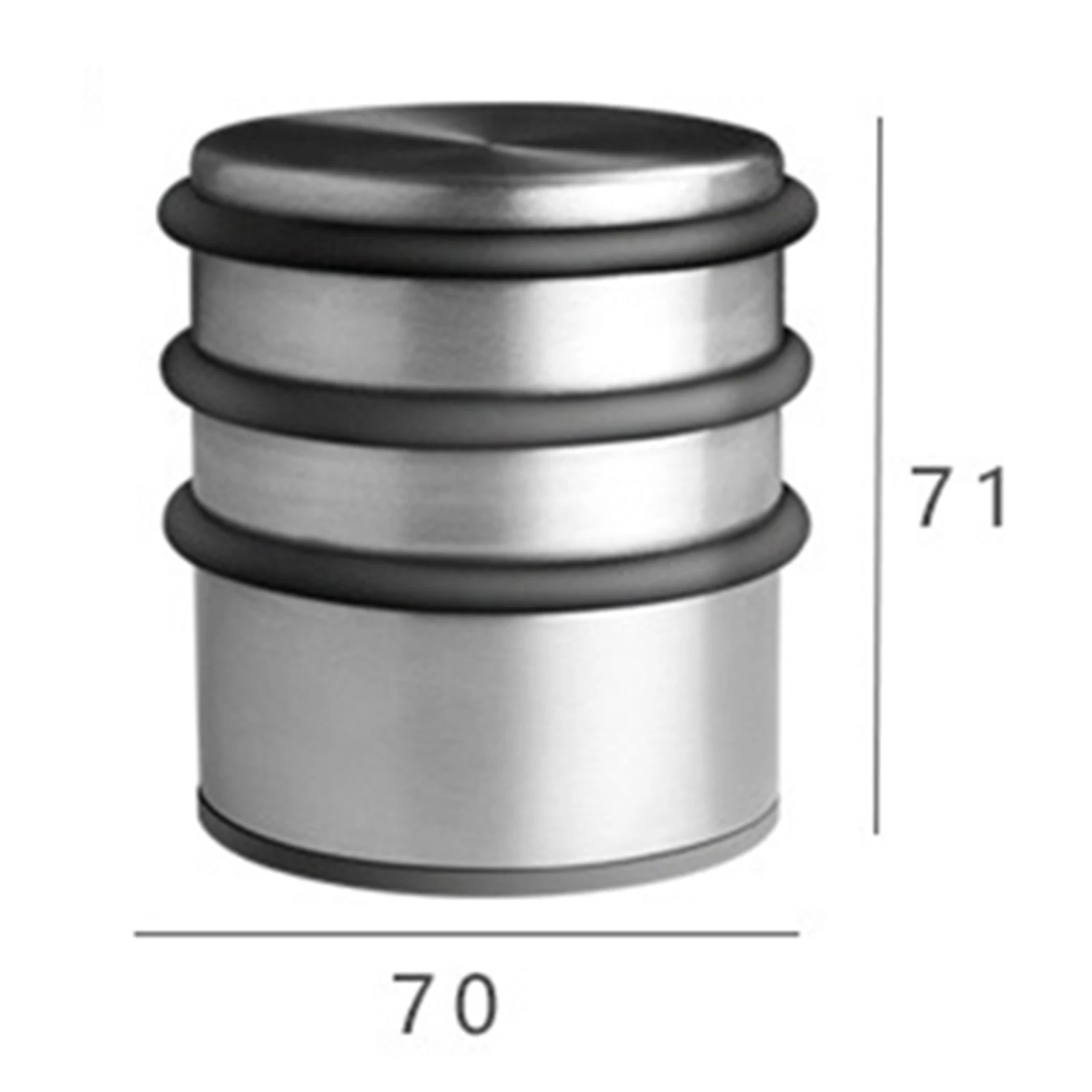 Round Rubber Door Stopper Floor Protective Anti Collision Door Stop Wedge for Residential Hotel Kitchen Living Room